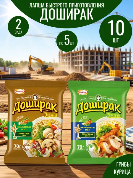 Доширак Лапша быстрого приготовления 70 гр 10 шт набор