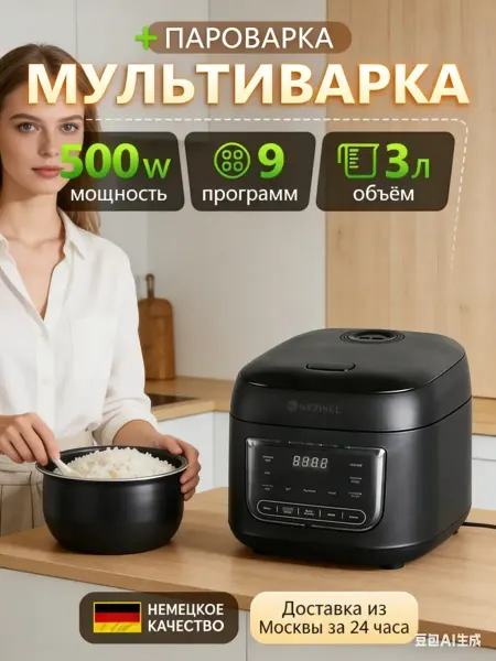 Небольшая мультиварка с быстрым приготовлением