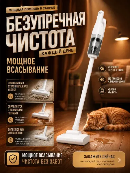 Пылесос вертикальный для дома