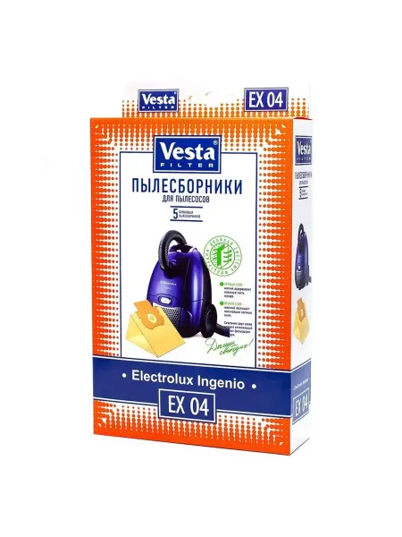 Vesta Filter Мешки Vesta EX 04 для пылесоса Electrolux Ingenio