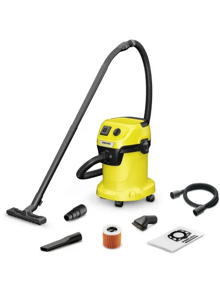Karcher Строительный пылесос WD 3 P V-17 4 20 Workshop 1000Вт желтый