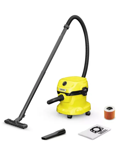 Karcher Строительный пылесос WD 2 Plus V-12 6 18 C желтый