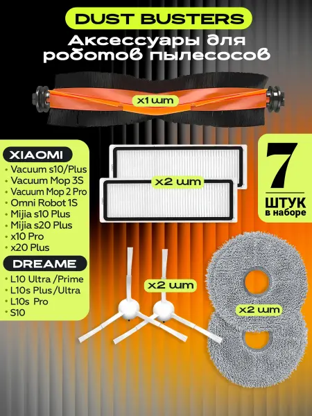 DustBusters Комплект фильтров для робота пылесоса Xiaomi