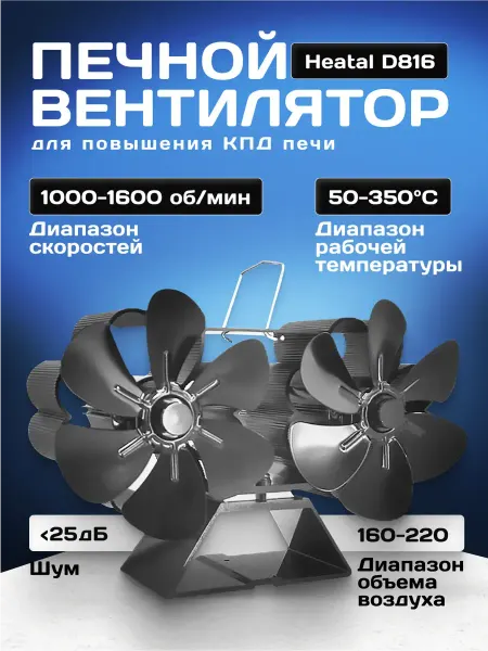 MICON Печной вентилятор Heatal D816 для повышения КПД печи