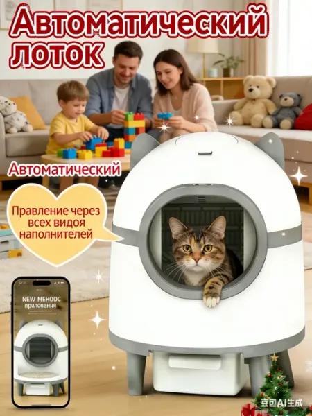 Полностью автоматический туалет для кошек