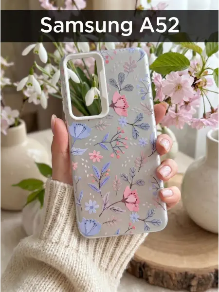 Good Luck Clover Чехол на Samsung A52 Цветочный Принт (3)