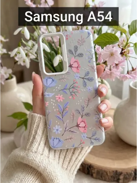 Good Luck Clover Чехол на Samsung A54 Цветочный Принт (3)