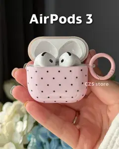 Чехол для наушников AirPods 3, пластиковый, розовый