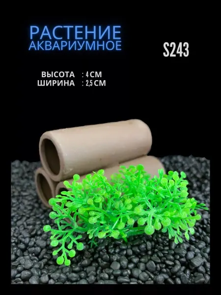 ZooAqua Растение для аквариума искусственное 2.5х4 см S243