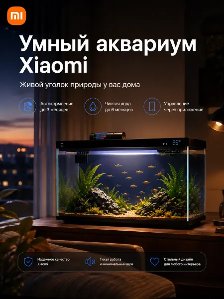 Xiaomi Умный аквариум аквариум для рыбок с автокормушкой 20L