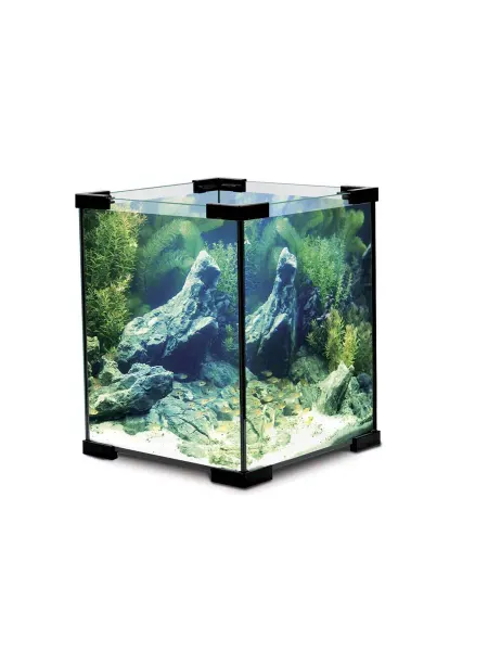 LAGUNA Аквариум Crystal 6001B 15л черный 250*250*250мм