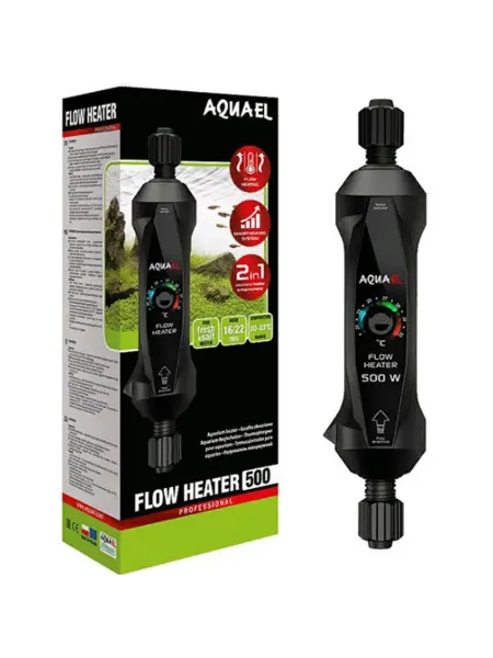 AQUAEL Нагреватель аквариума Flow Heater проточный 500W 300-1000 л