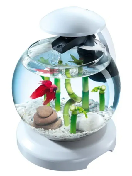 TETRA Аквариум Cascade Globe White 6,8л круглый с LED,белый