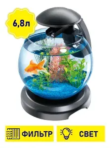 Аквариум Tetra Cascade Globe круглый, белый (6,8 л)