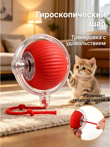 AHMIROV SHOP Игрушка для кошек интерактивная, небольших собак умный мяч