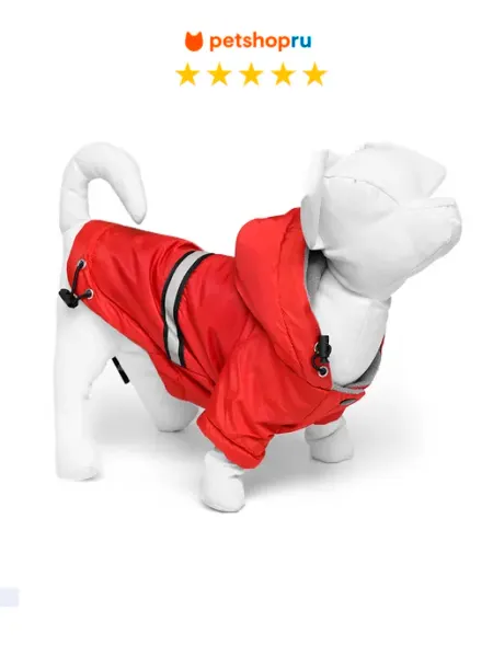 PetShop Парка для собак утепленная «Флиска», красная, M