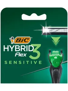 Bic Flex 3 Hybrid Sensitive Сменные кассеты (4 шт.), 3 лезвия