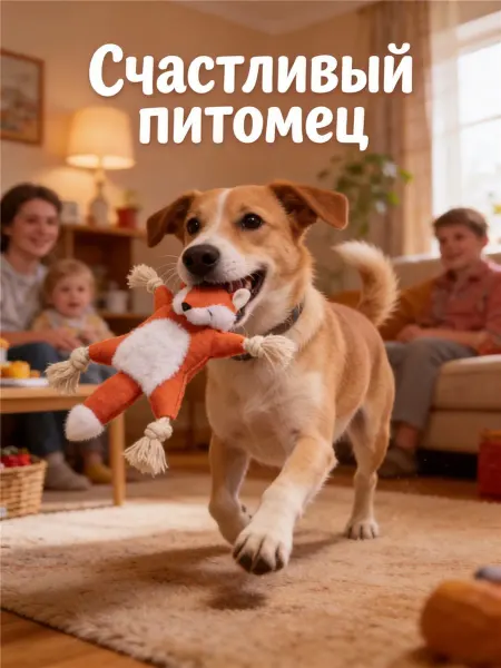 Игрушка-жгут с шуршащей бумагой - для домашних животных