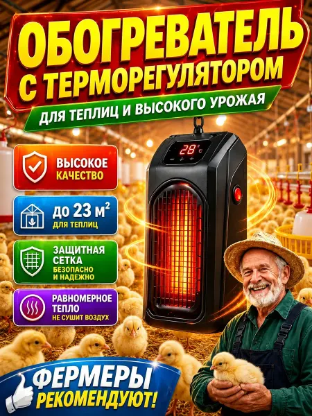 Инфракрасный обогреватель потолочный для курятника
