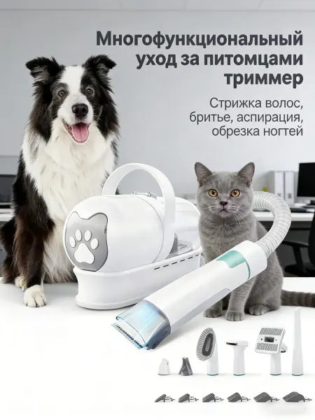 Набор для груминга с пылесосом