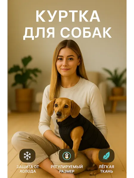 Дутая куртка для собак