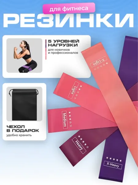 Резинки для фитнеса латексные