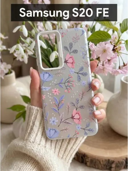 Good Luck Clover Чехол на Samsung Galaxy S20 FE Цветочный Принт (3)