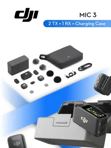 DJI Микрофон петличный DJI Mic 3, черный, черно-серый