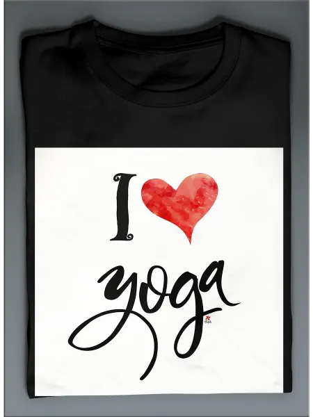 GreenGray K Футболка Йога надпись I love yoga оверсайз мужская ГринГрей