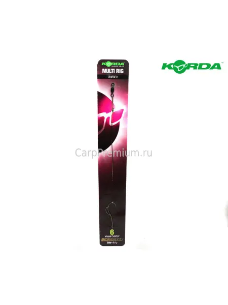 Korda Готовый карповый поводок снасти Корда 20lb Размер 6 1шт