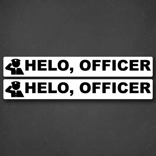 Наклейка на авто "Hello officer" 24x3 см