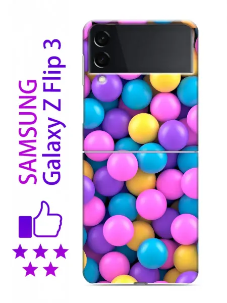 InThisCase Чехол на Samsung Galaxy Z Flip 3 с принтом Шарики