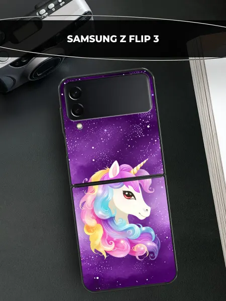 Samsung Чехол на Galaxy Z Flip 3 единорог