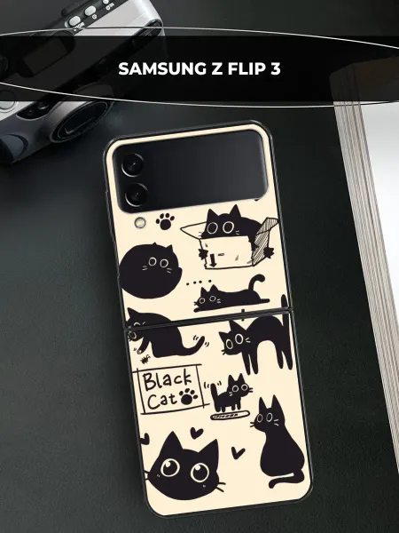 Samsung Чехол на Galaxy Z Flip 3 с котиками