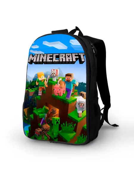 Каждому своё Game Рюкзак Minecraft Пиксель-Арт Геймер Приключения Стиль Черный