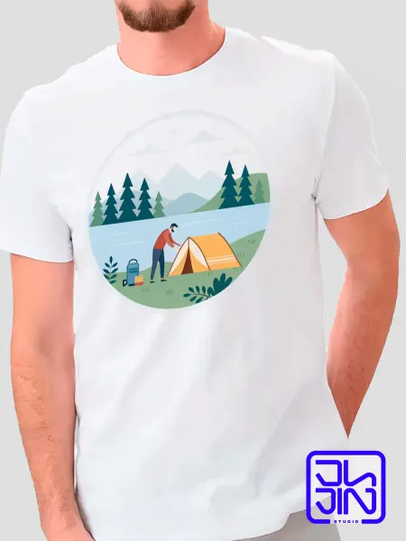 Jujin studio Футболка Креативный черно-белый барсук с наушниками