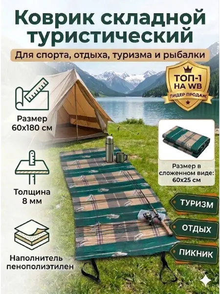 Коврик складной туристический