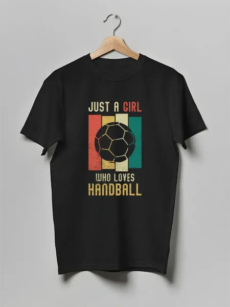 Favorit Club Футболка Just A Girl Who Loves Handball Ретро Спорт Девушки