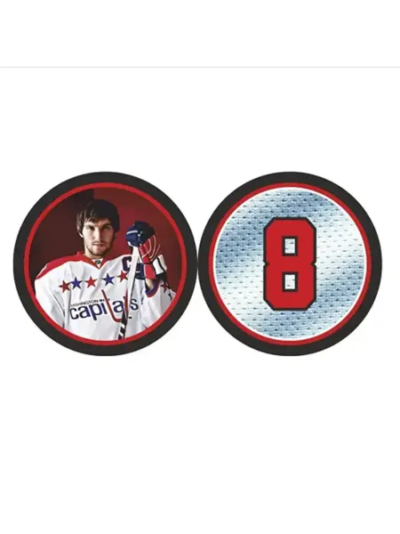 Sportfanat Шайба Игрок НХЛ OVECHKIN в белом свитере2-ст