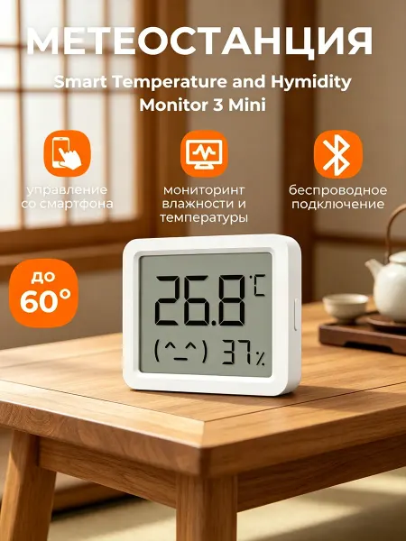 Xiaomi Датчик температуры и влажности 3 Mini, IV