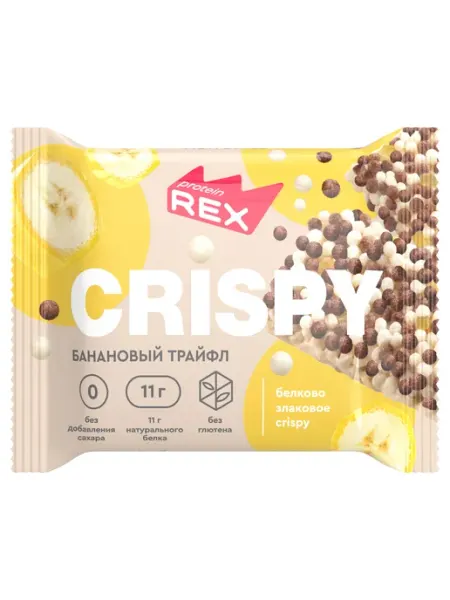 Хлебцы протеиновые Protein Rex Crispy Банановый трайфл, 55