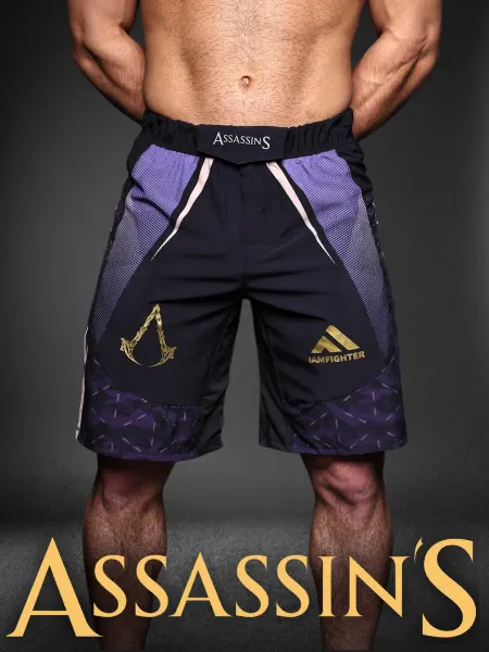 IAMFIGHTER Шорты мма спортивные Assassin's для единоборств