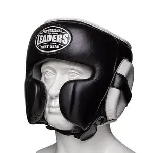 LEADERS Шлем боксерский LS MEX BK WH