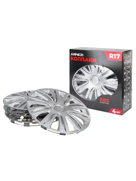 ARNEZI Колпаки R17 Galaxy 4шт серебристые ABS-пластик A07020