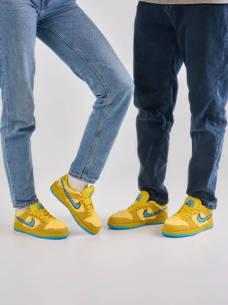 Abu-Shoes Кроссовки Grateful Dead x Nike Dunk Low SB Yellow Bear
