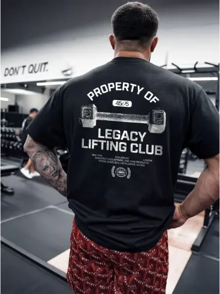 APPACHES Футболка оверсайз чёрная для зала Lifting Club