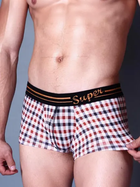 SuperBody Трусы боксеры в коричневую клетку