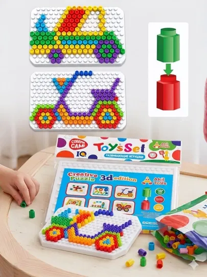3D пазл, для детей 3+, красочная игрушка, пазл, развивающая игрушка, мозаики