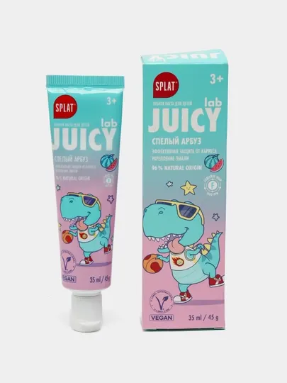 Детская зубная паста " Спелый арбуз", SPLAT JUICY LAB, 3+, 45 гр