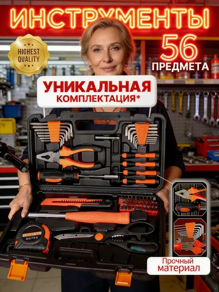 Набор инструментов 56 предметов